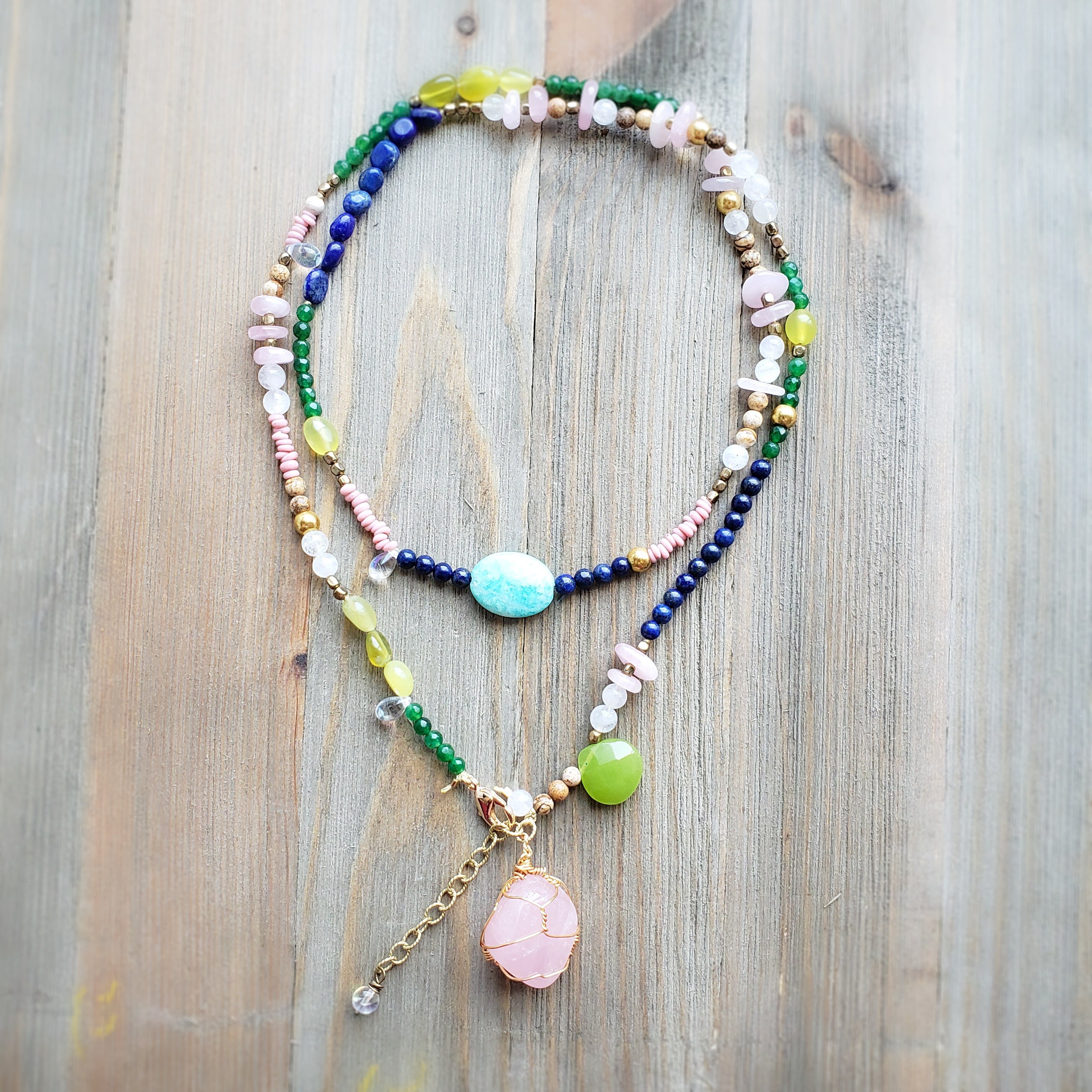 Lemon Jade Double Wrap Necklace/Bracelet – Evita Mia Designs